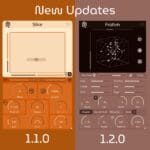 screenshot of two audio plugins, showing that they are updated, slice and frahm