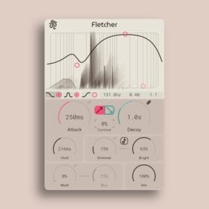screenshot of the fletcher audio plugin on a solid background