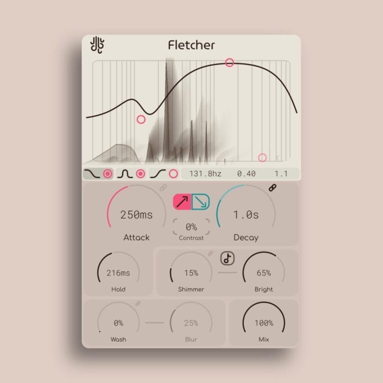 screenshot of the fletcher audio plugin on a solid background