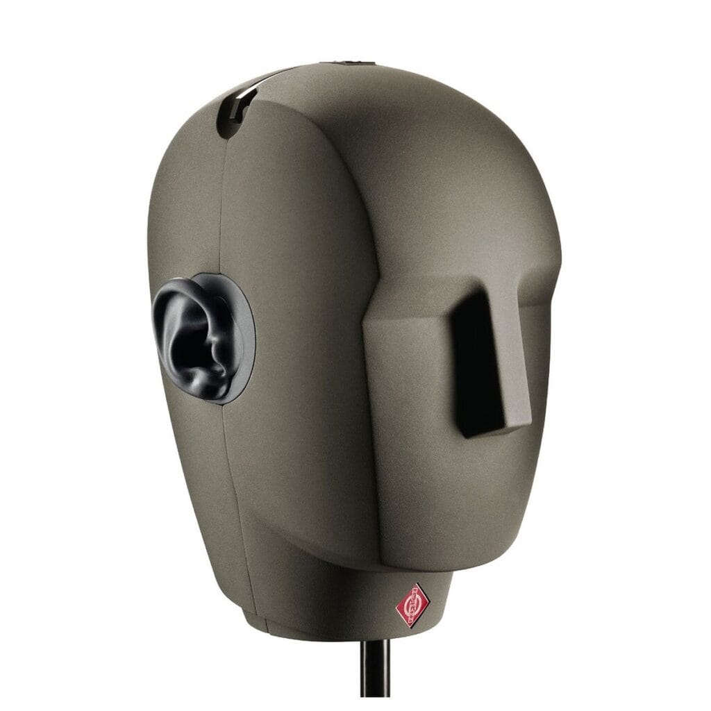 image of a neumann binaural head microphone