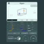 screenshot of the Eigen room simulator reverb audio plugin